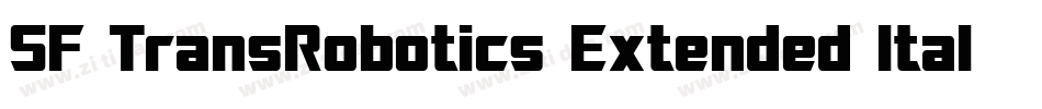 SF TransRobotics Extended Italic字体转换